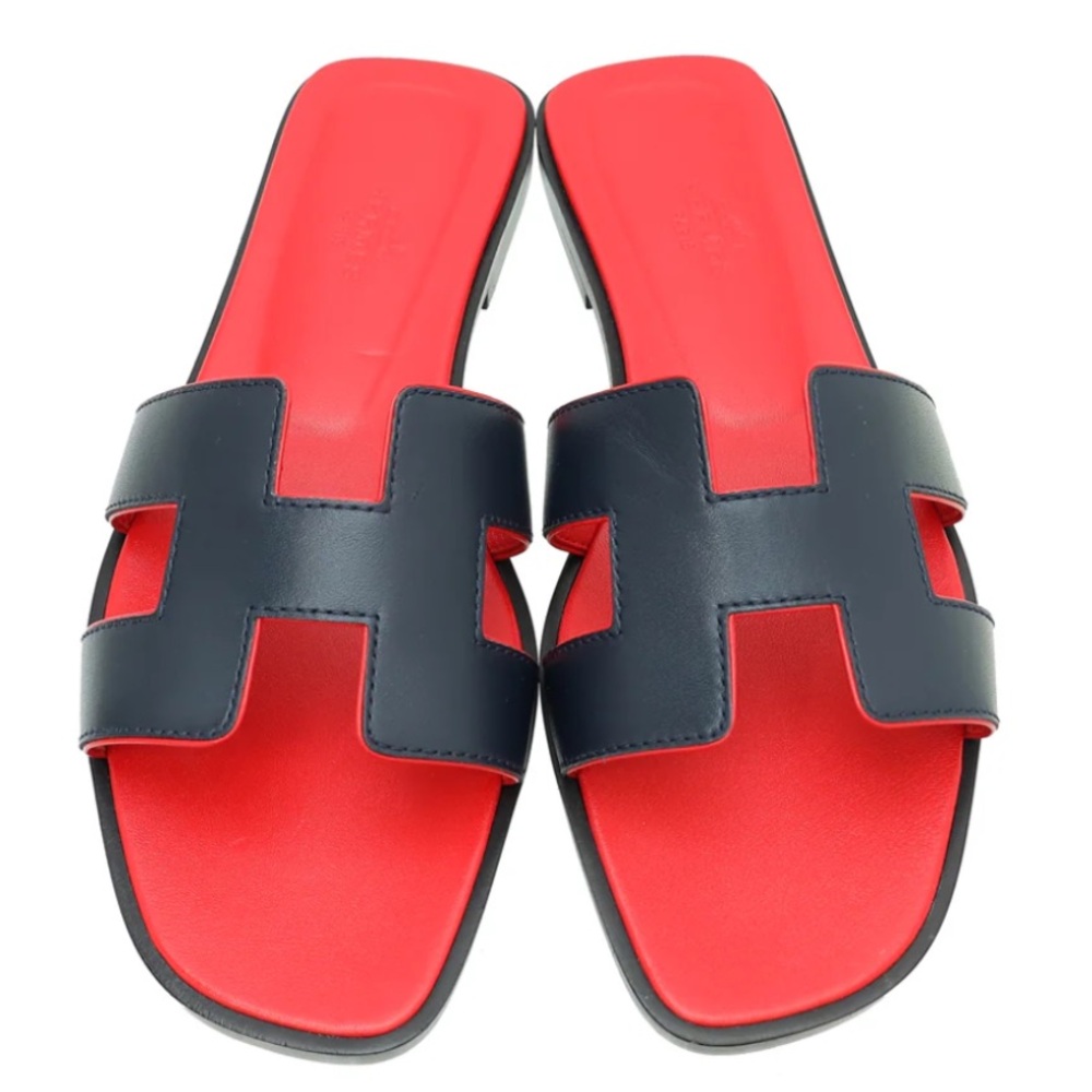 Hermes Bicolor Oran Sandal  Size 39